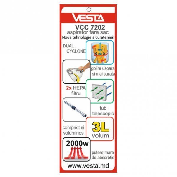 Aspirator fără sac VESTA VCC-7202