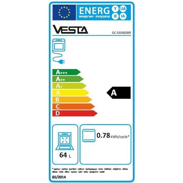 Плита газова VESTA GC-E6060i/BR