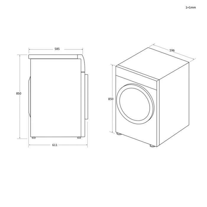Uscător de rufe Candy ROE H10A2TE-S